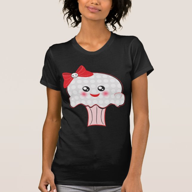 Kawaii Skull Cupcake T-Shirt (Front)