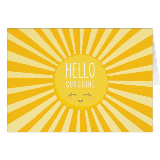 KAWAII SKY brillant jaune vif sourire soleil solei (Devant horizontal)