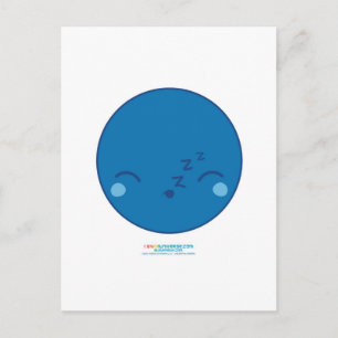 Kawaii Sleep Circle Shape Postcard