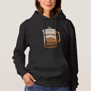 Kawaii Sleeping Capybara Coffee Cappy-ccino French Hoodie