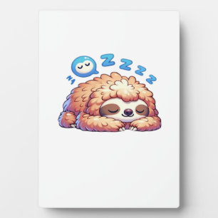 Kawaii Sleepy Sloth Napping Zzz Funny Lazy Animal Plaque