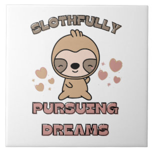 Kawaii Sloth Animal Pun Tile