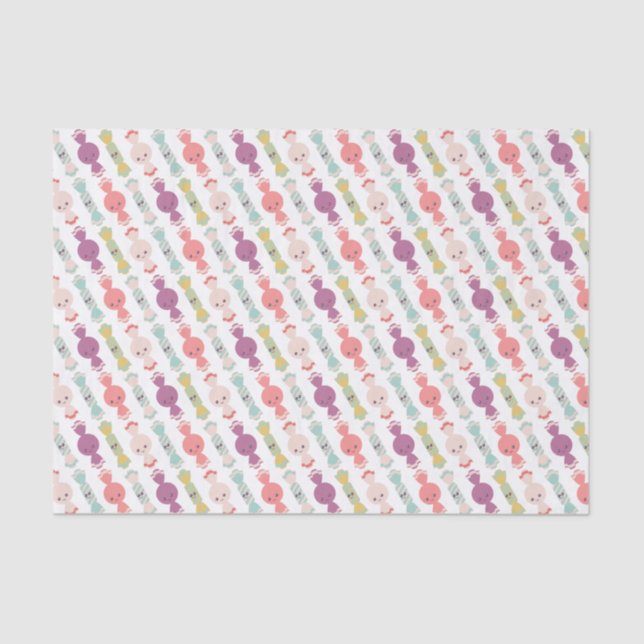 Kawaii Smiling Candy Tissue Paper (Front)