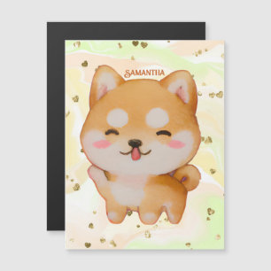 Kawaii Smiling Cartoon-Style Shiba Inu