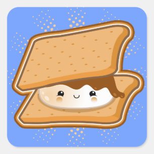 Kawaii Smore Square Sticker