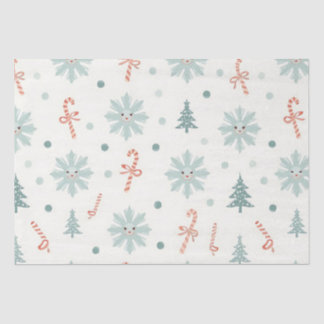 Kawaii Snowflakes pattern Tissue Paper