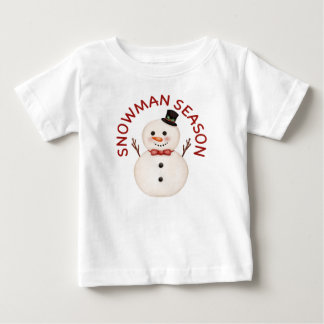 Kawaii Snowman Season Kids T-Shirt