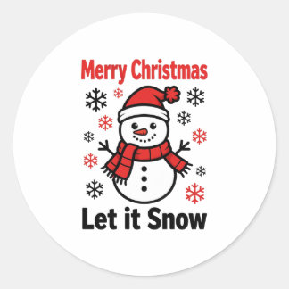 Kawaii Snowman Sticker Cute Christmas Decal