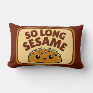 KAWAII SO LONG CUTE SESAME BUN  LUMBAR PILLOW