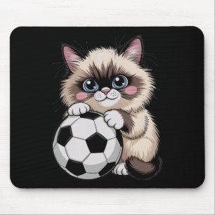 Kawaii Soccer Birman Just Girl Who Loves Cats Scor Mouse Pad