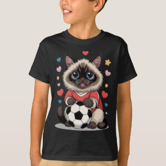 Kawaii Soccer Cat Just Girl Who Loves Birman Winni T-Shirt