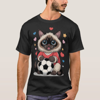 Kawaii Soccer Cat Just Girl Who Loves Birman Winni T-Shirt