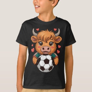 Kawaii Soccer Cow Just Girl Who Loves Heifer Highl T-Shirt