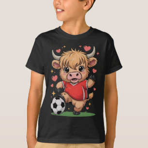 Kawaii Soccer Heifer Just Girl Who Loves Ball Cows T-Shirt