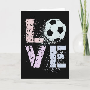 Kawaii Soccer Love Valentine Coaching Mom Kids Clu Card