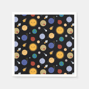 Kawaii Solar System Napkin