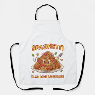 Kawaii Spaghetti Love Language Art Apron