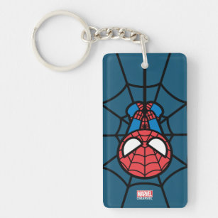 Kawaii Spider-Man Hanging Upside Down Keychain