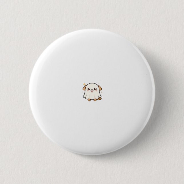 Kawaii Spooky Season Dog � Halloween Pup Classic T 2 Inch Round Button (Front)