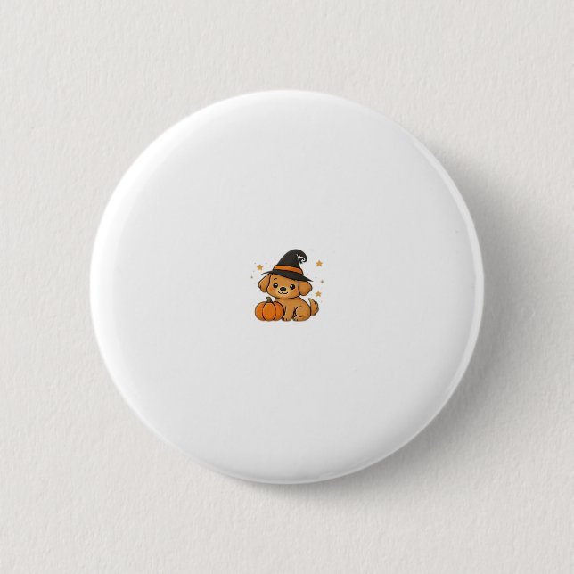 Kawaii Spooky Season Dog � Halloween Pup Classic T 2 Inch Round Button (Front)