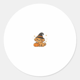 Kawaii Spooky Season Dog � Halloween Pup Classic T Classic Round Sticker