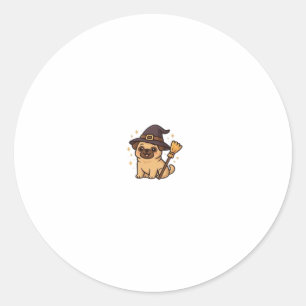Kawaii Spooky Season Dog � Halloween Pup Classic T Classic Round Sticker