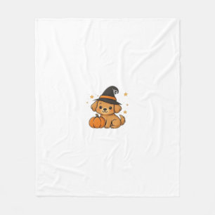 Kawaii Spooky Season Dog � Halloween Pup Classic T Fleece Blanket