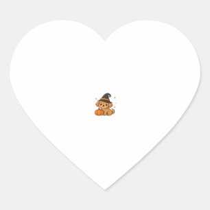 Kawaii Spooky Season Dog � Halloween Pup Classic T Heart Sticker