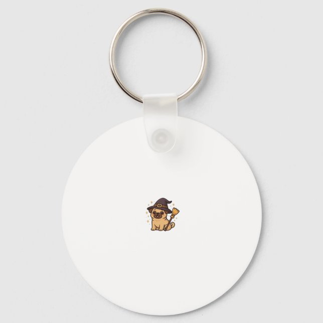 Kawaii Spooky Season Dog � Halloween Pup Classic T Keychain (Front)