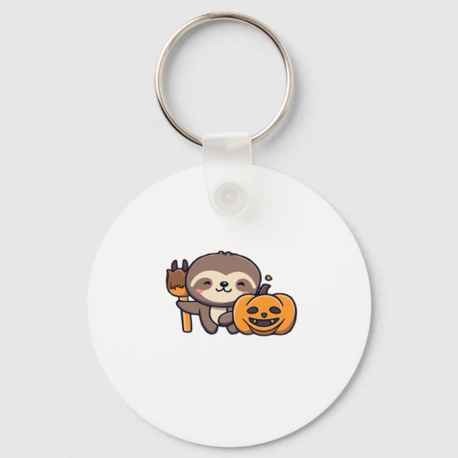 kawaii spooky sloth Classic T-Shirt Keychain (Front)