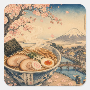 kawaii square sticker