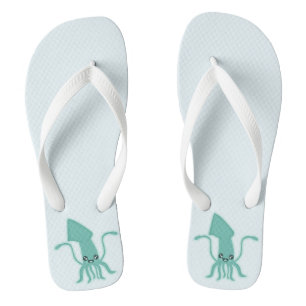 Kawaii Squid Flip Flops