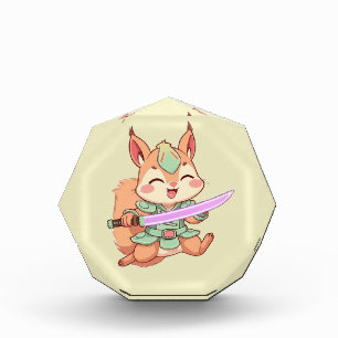 Kawaii Squirrel Samurai. Photo Block