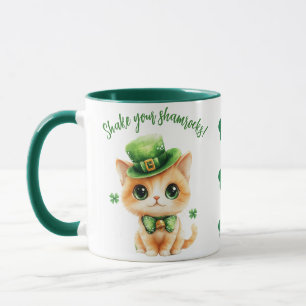 Kawaii St. Patrick’s Day Cat Mug – Cute Lucky Cat