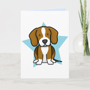 Kawaii Star Beagle Card