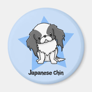 Kawaii Star Blk Japanese Chin Magnet