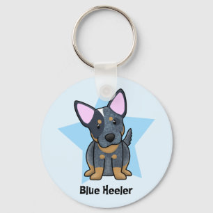 Kawaii Star Blue Heeler Keychain