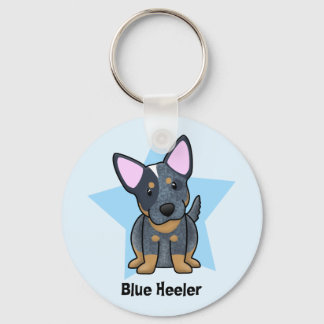 Kawaii Star Blue Heeler Keychain