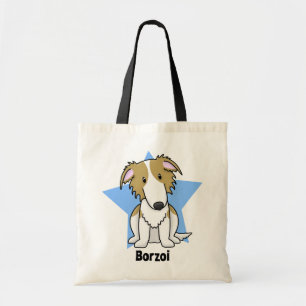 Kawaii Star Borzoi Tote Bag