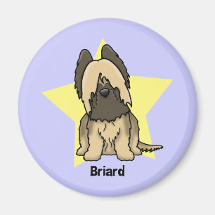 Kawaii Star Briard Magnet