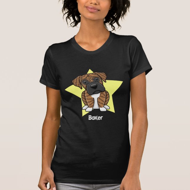 Kawaii Star Brindle Boxer T-Shirt (Front)