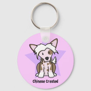 Kawaii Star Chinese Crested Keychain