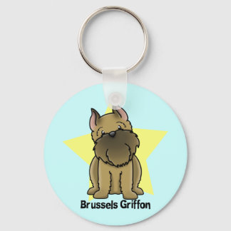 Kawaii Star Cropped Brussels Griffon Keychain
