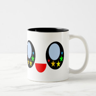 Kawaii Star Eyes Happy Face Rainbow Stars Sweet Two-Tone Coffee Mug