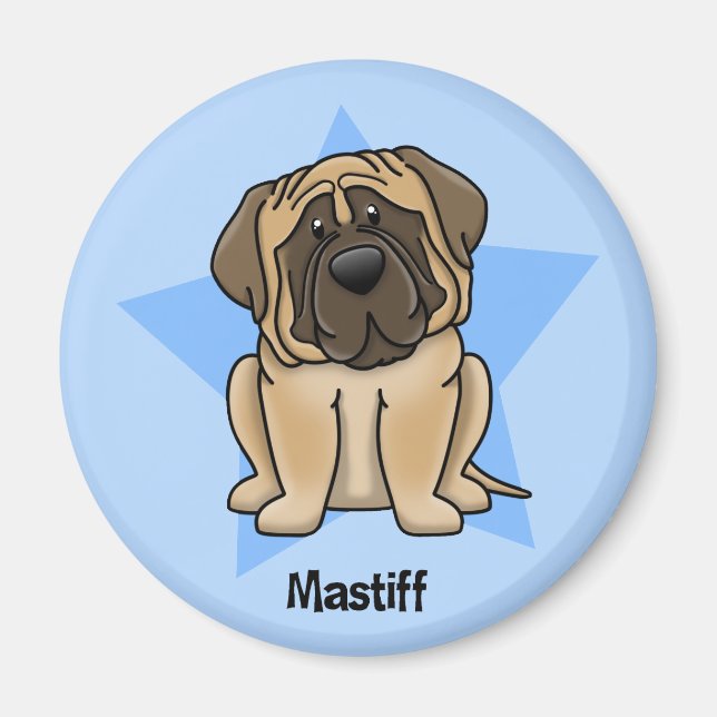 Kawaii Star Mastiff Magnet (Front)
