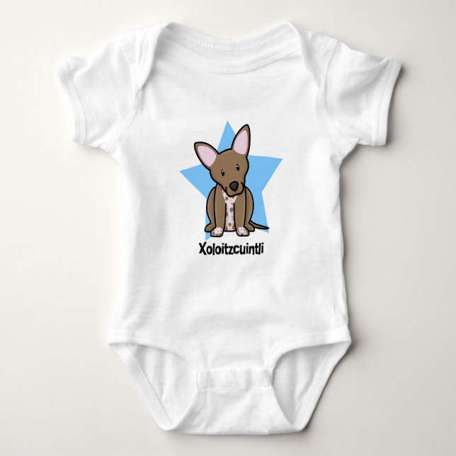 Kawaii Star Xoloitzcuintli Baby Creeper (Front)