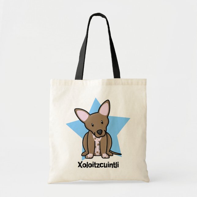 Kawaii Star Xoloitzcuintli Tote Bag (Front)