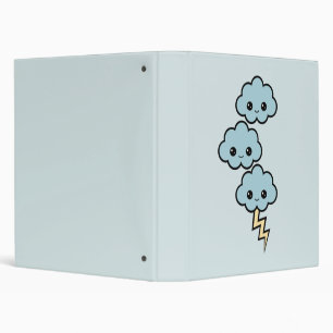 Kawaii Storm Clouds Binder