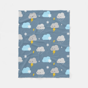 Kawaii Stormy Weather Fleece Blanket