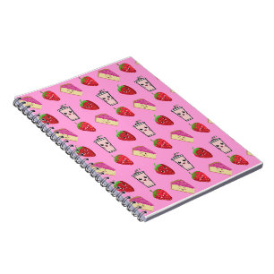 KAWAII STRAWBERRY AND CHEESECAKE NOTEBOOK